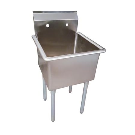 Bk Resources Utility Sink 24 in x 21 in, 1, 2, Free Standing, Stainless Steel BKUS6-1-2421-8